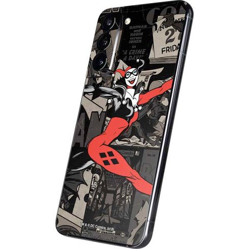 DC Comics Harley Quinn Vintage Action pose pattern Galaxy S22 Plus Skin